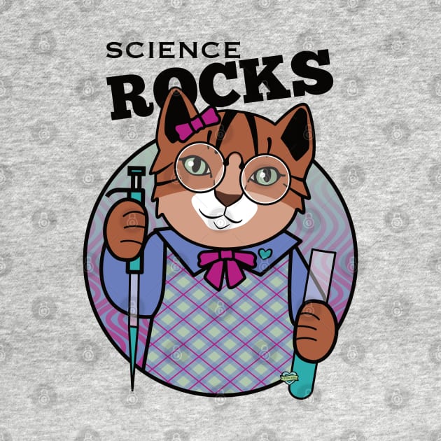 Science Rocks Tiger Cat Girl by Sue Cervenka